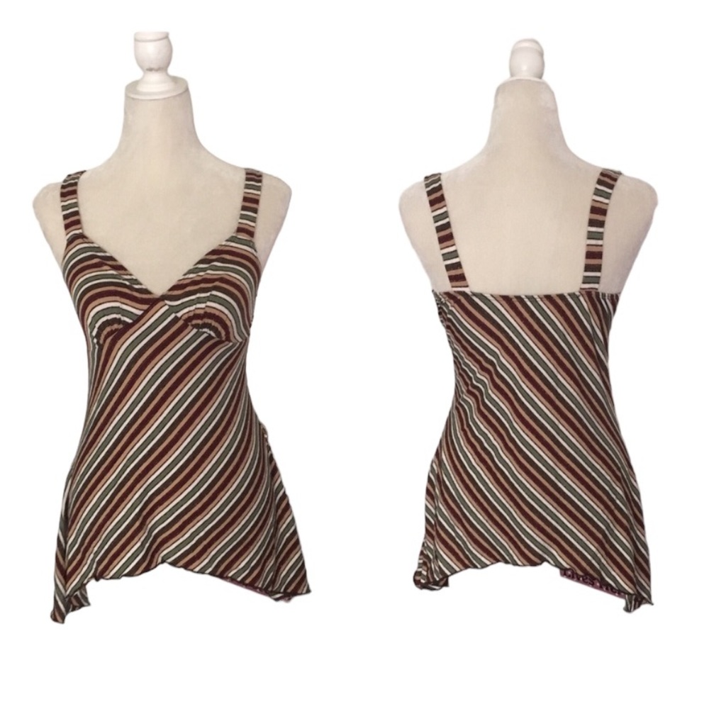 Vintage Lia Lee Sleeveless Multi Color Top Size Medium